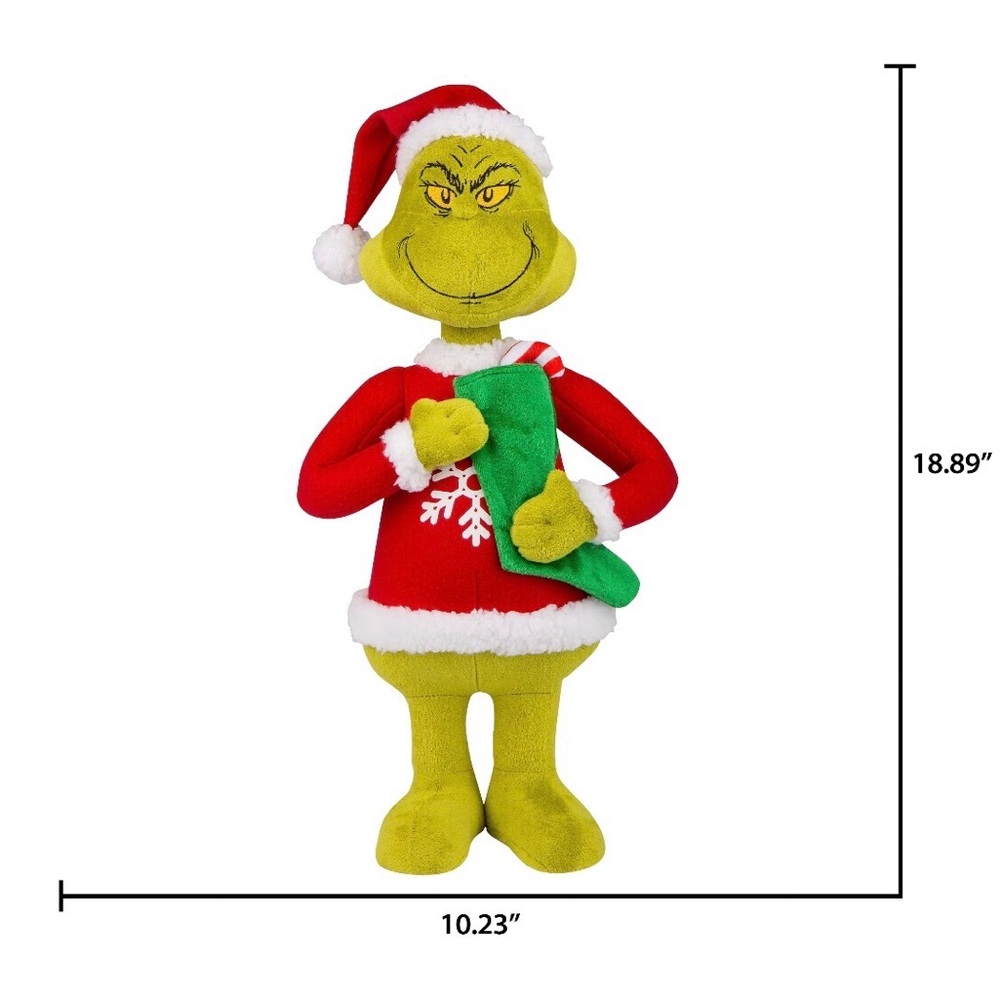 Grinch Holiday Greeter with Santa Outfit NEW